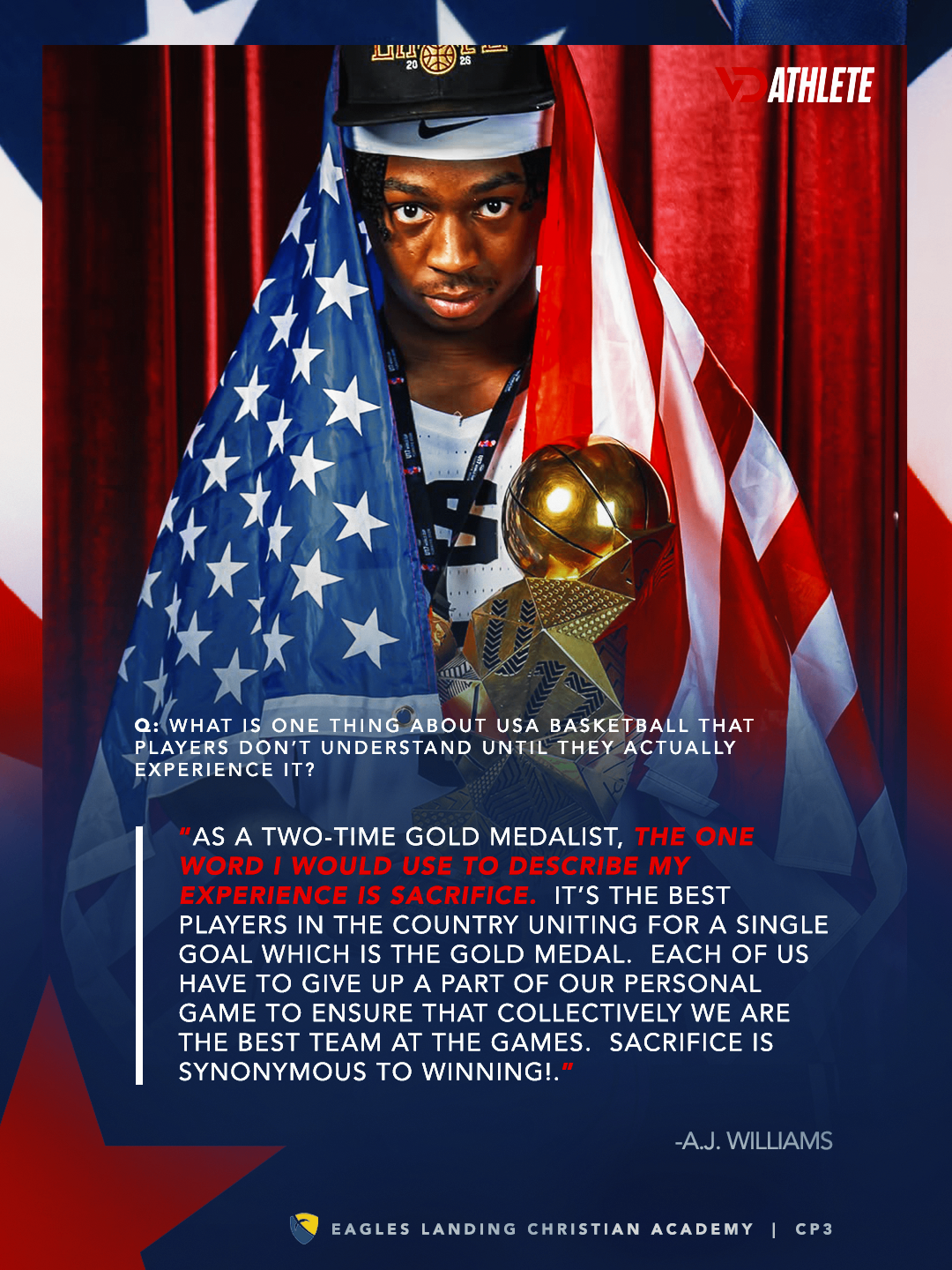AJ Williams shares his perspective ahead of the 2026 USA Basketball Men’s Junior National Team October minicamp.