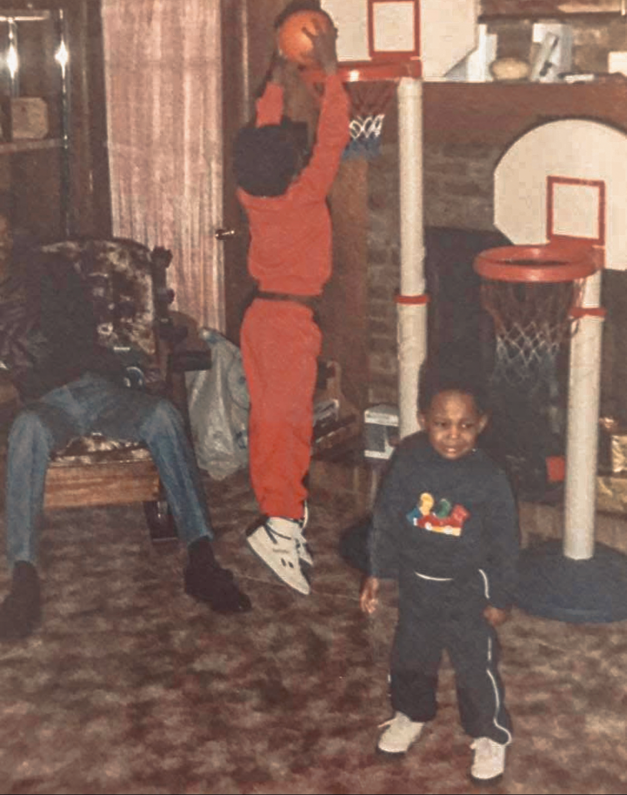 Marc Wilkins and Herb Wilkins Jr. throwback photo