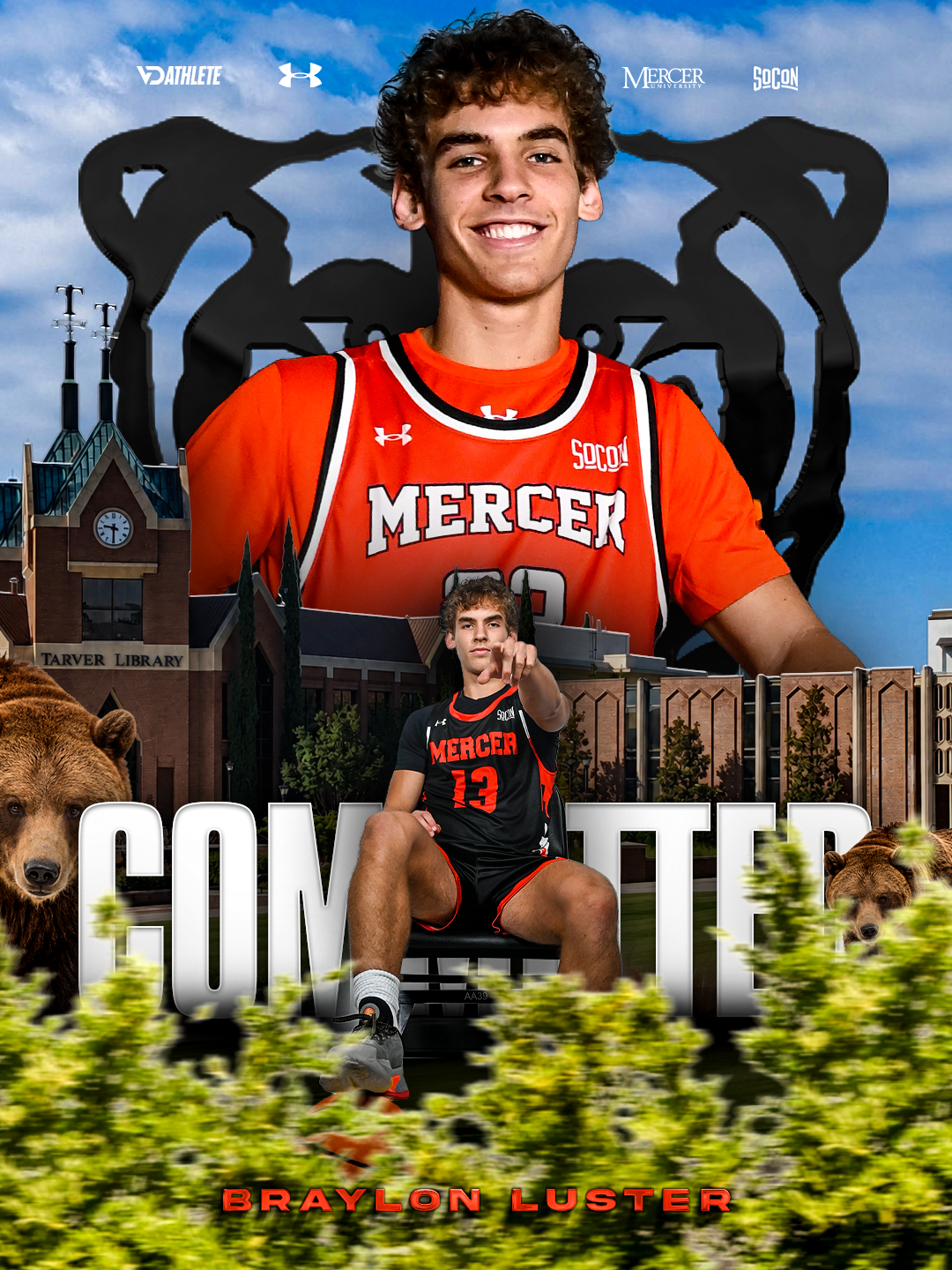Braylon Luster — Mercer University athlete creative direction by VD Athlete