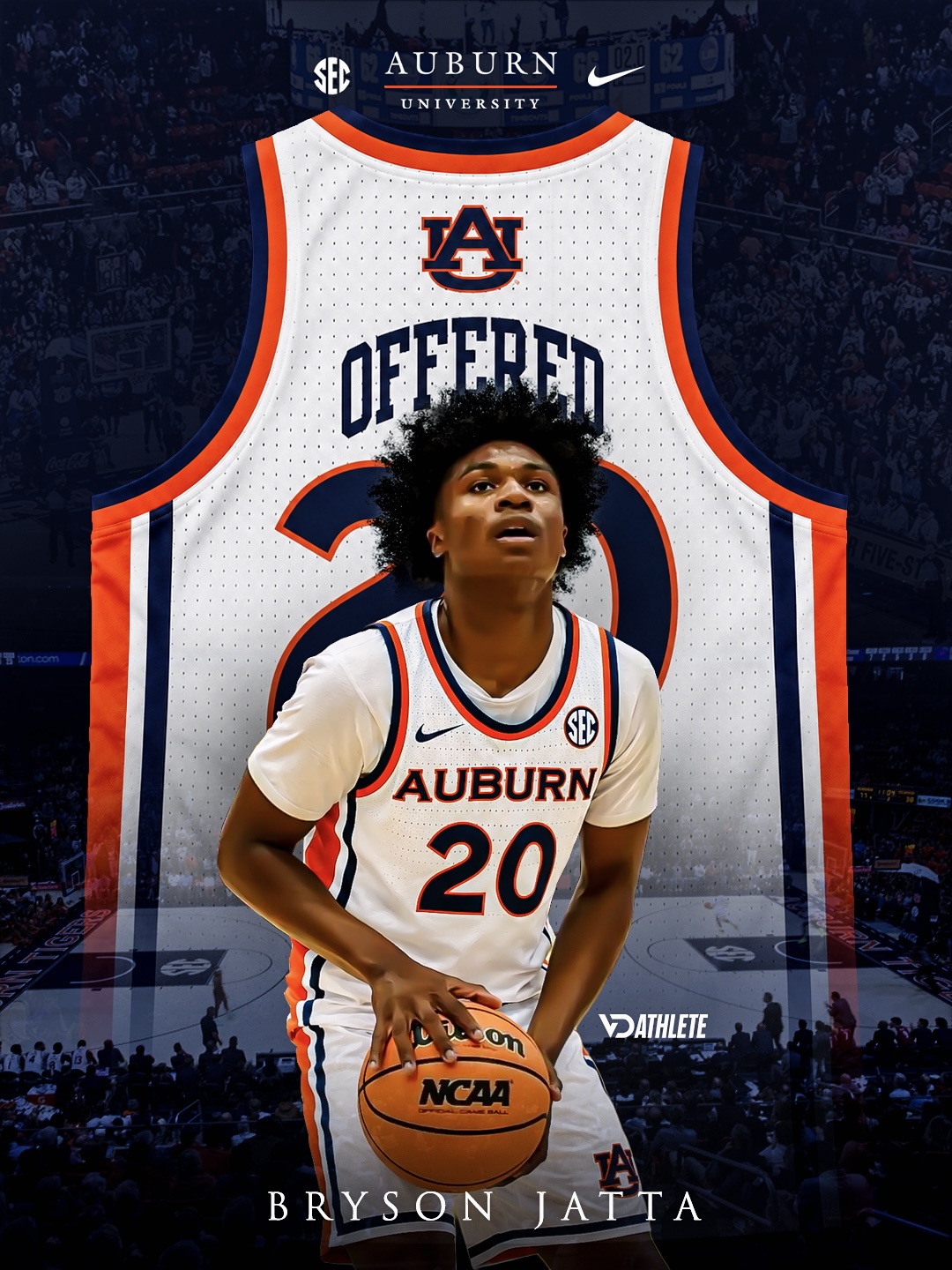 Bryson Jatta — Auburn University athlete creative direction by VD Athlete