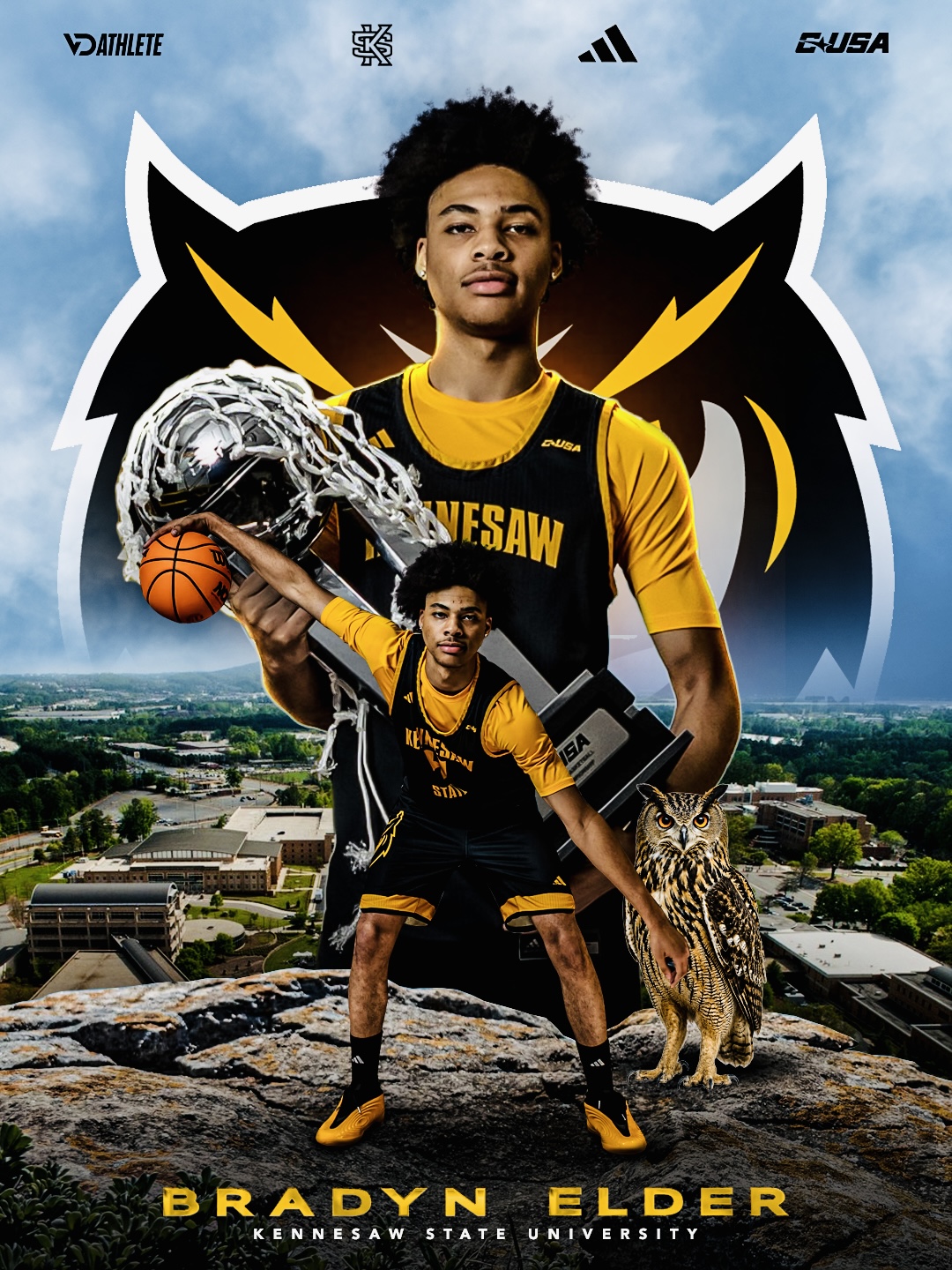 Bradyn Elder — Kennesaw State University athlete creative direction by VD Athlete