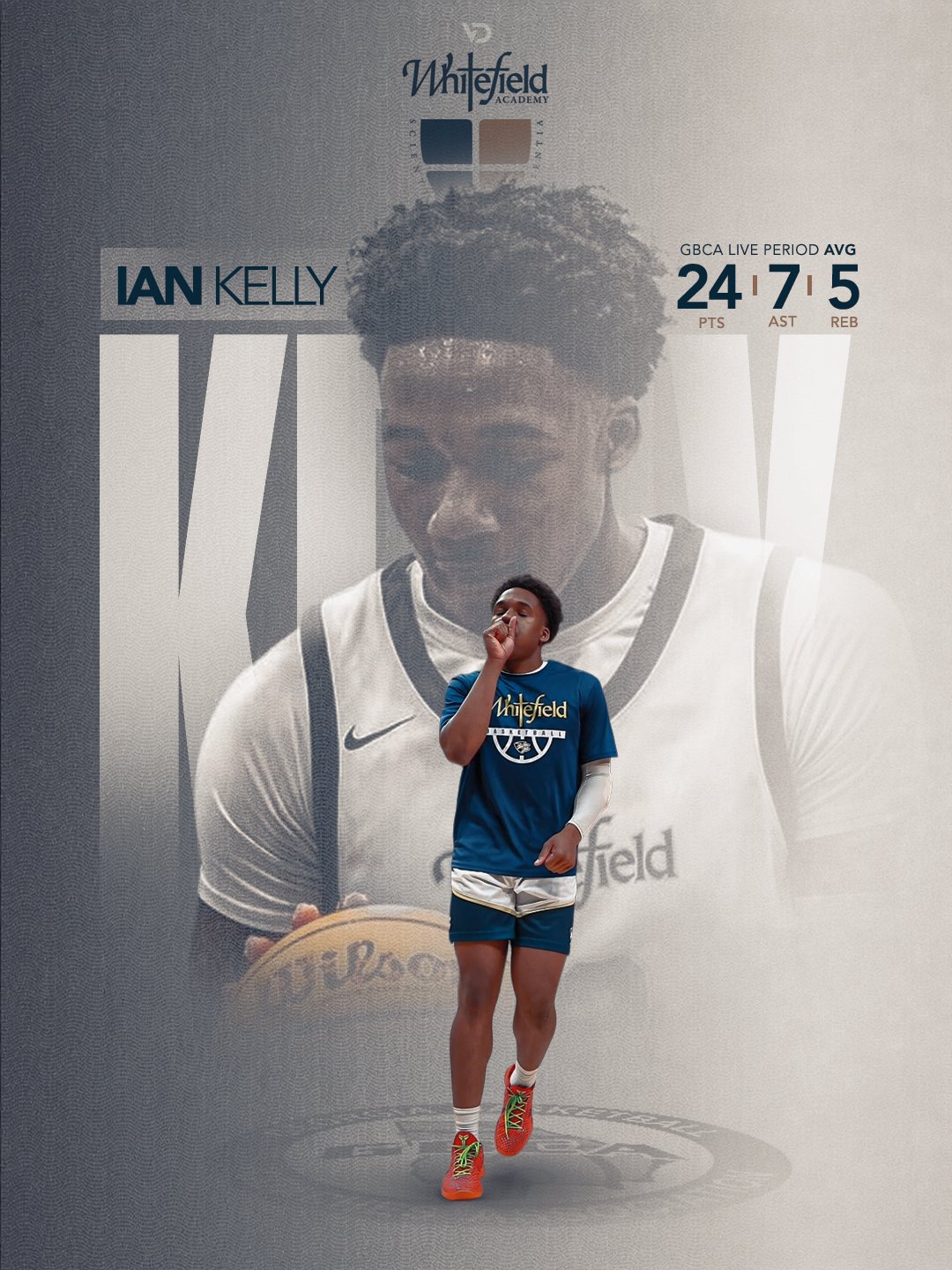 Ian Kelly — Whitefield Academy athlete creative direction by VD Athlete