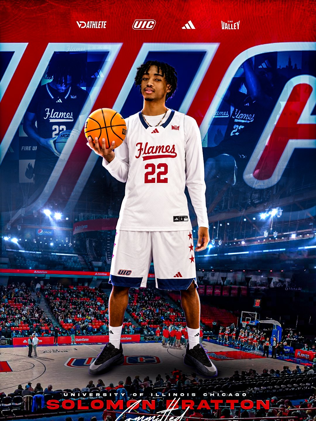 Solomon Bratton — University of Illinois Chicago athlete creative direction by VD Athlete