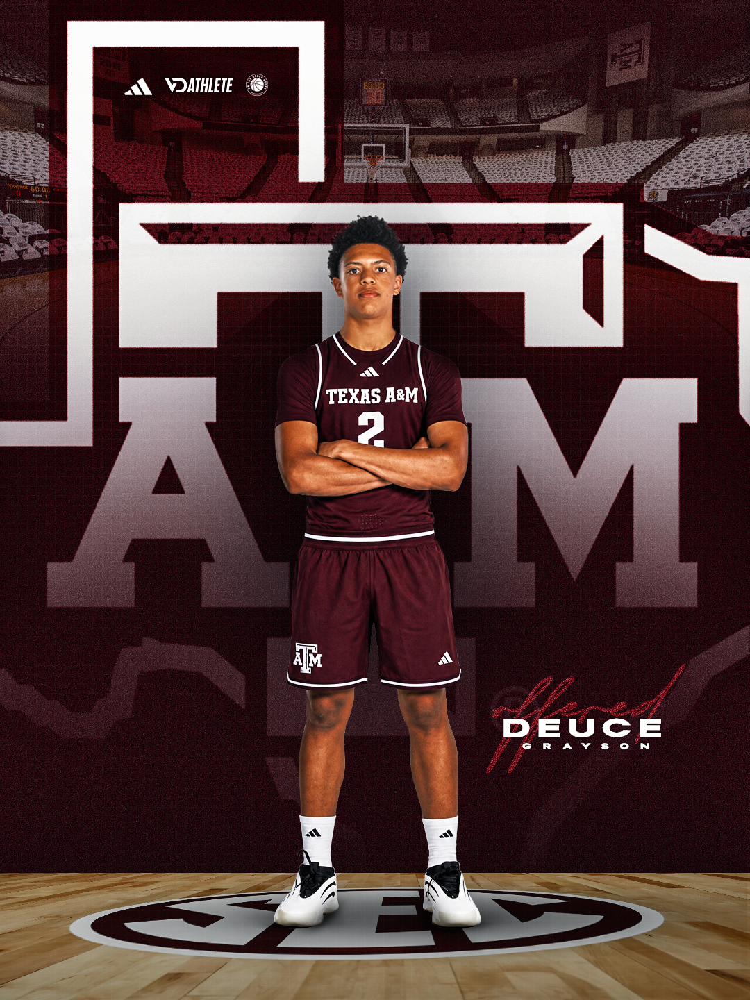 Deuce Grayson — Texas A&M athlete creative direction by VD Athlete