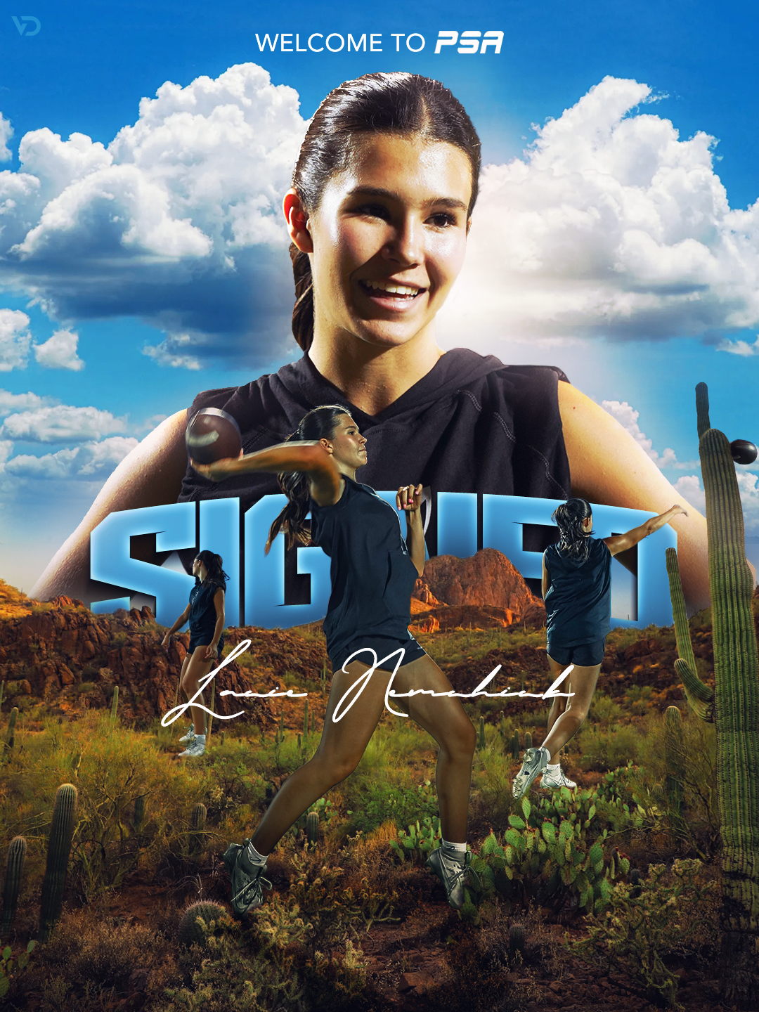Lacie Nemchick — Highland High School sports agency creative direction by VD Athlete