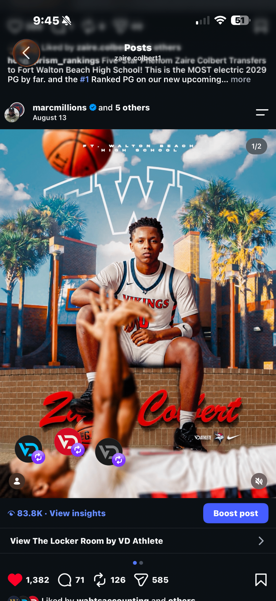 Zaire Colbert — Fort Walton Beach High School athlete creative direction by VD Athlete