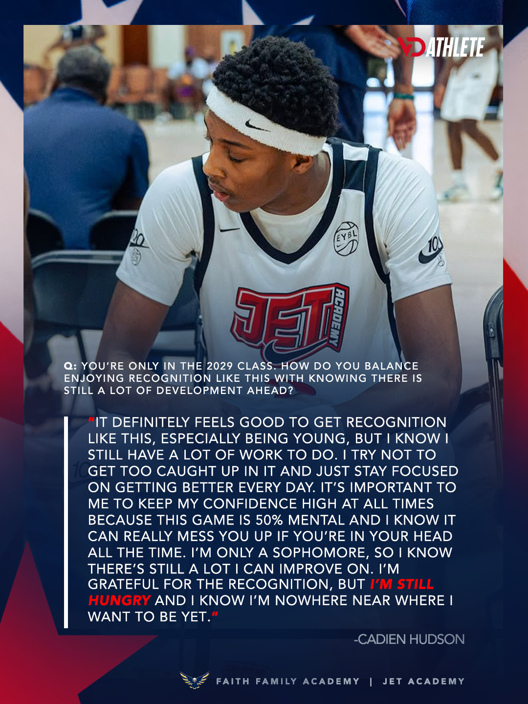 Cadien Hudson Jr. shares his perspective ahead of the 2026 USA Basketball Men’s Junior National Team October minicamp.