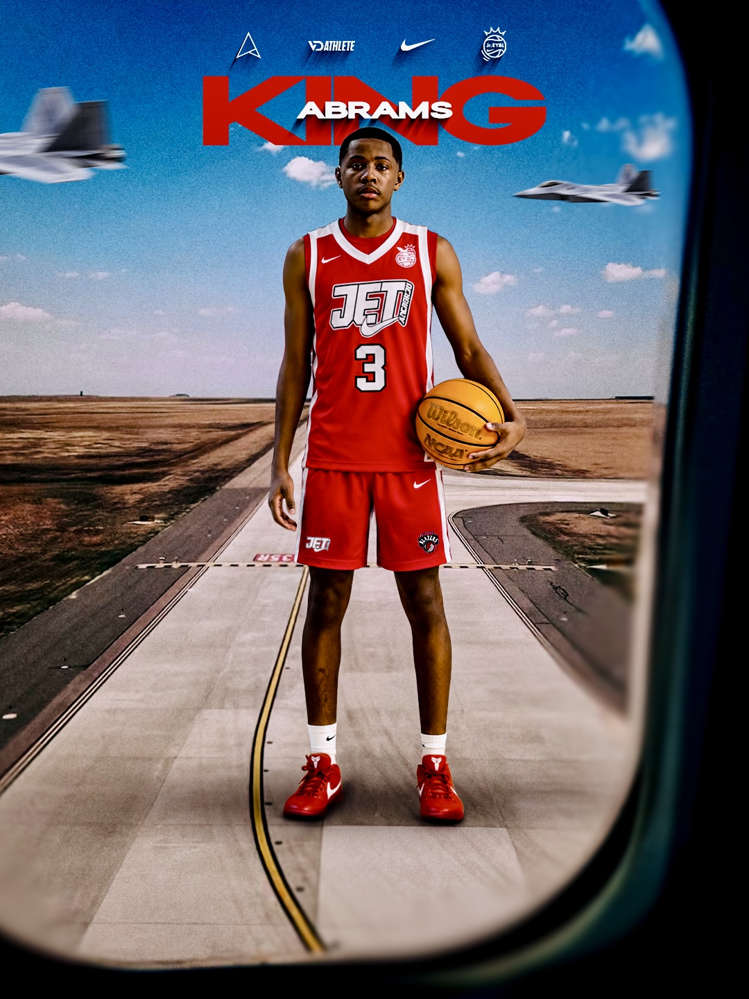 King Abrams — Jet Academy athlete creative direction by VD Athlete