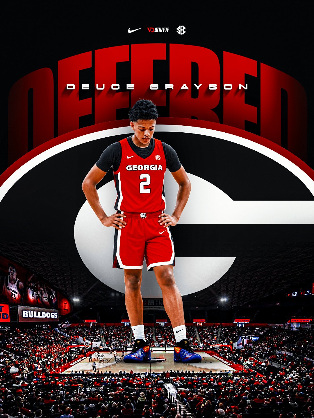 Deuce Grayson — University of Georgia athlete creative direction by VD Athlete