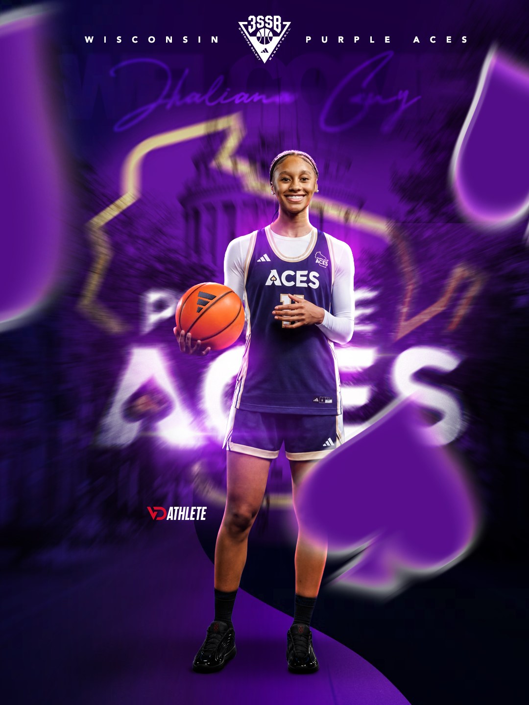 Jhaliana Guy — Purple Aces athlete creative direction by VD Athlete