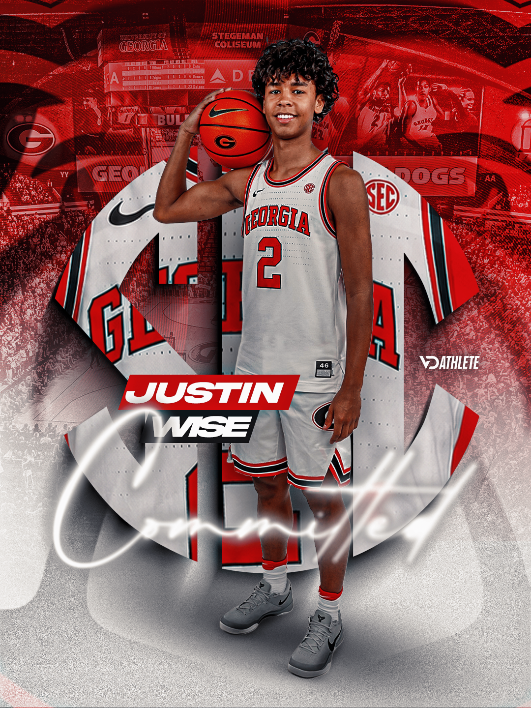 Justin Wise — University of Georgia athlete creative direction by VD Athlete