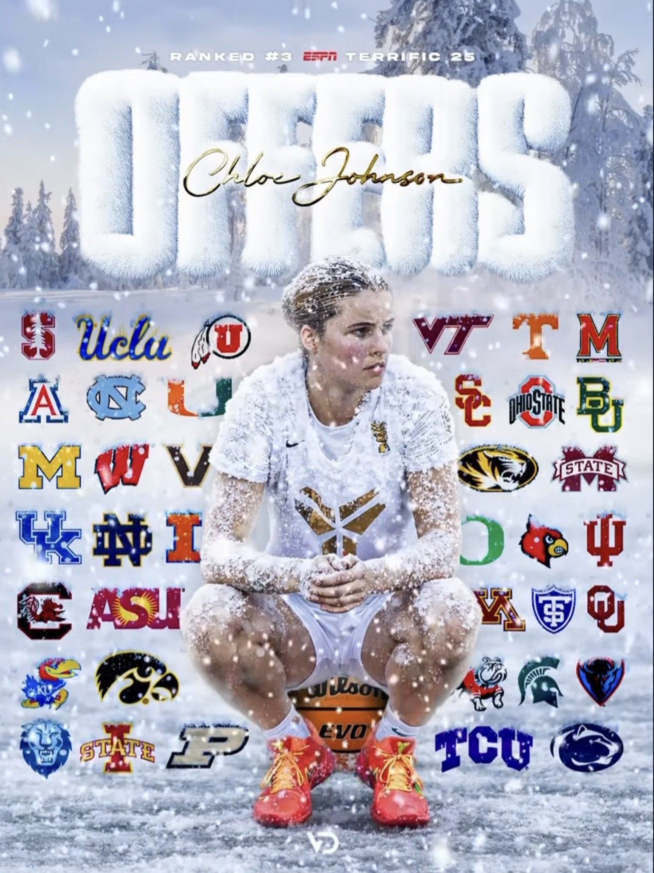 Chloe Johnson — All Iowa Attack athlete creative direction by VD Athlete