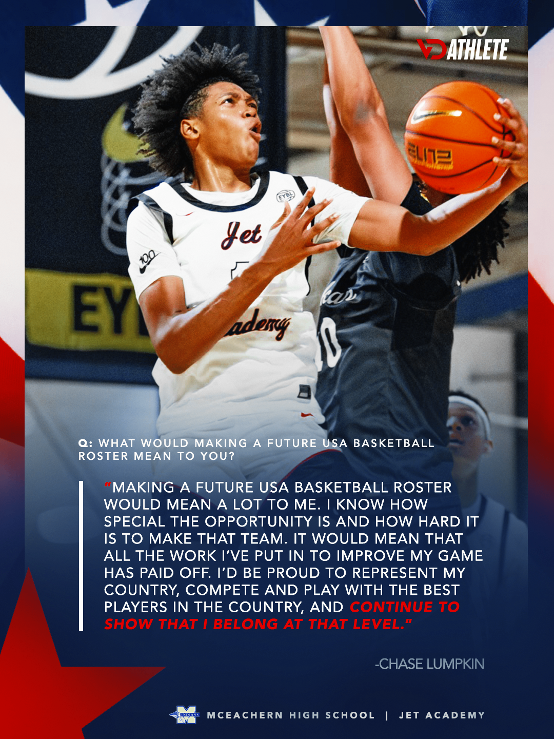 Chase Lumpkin shares his perspective ahead of the 2026 USA Basketball Men’s Junior National Team October minicamp.