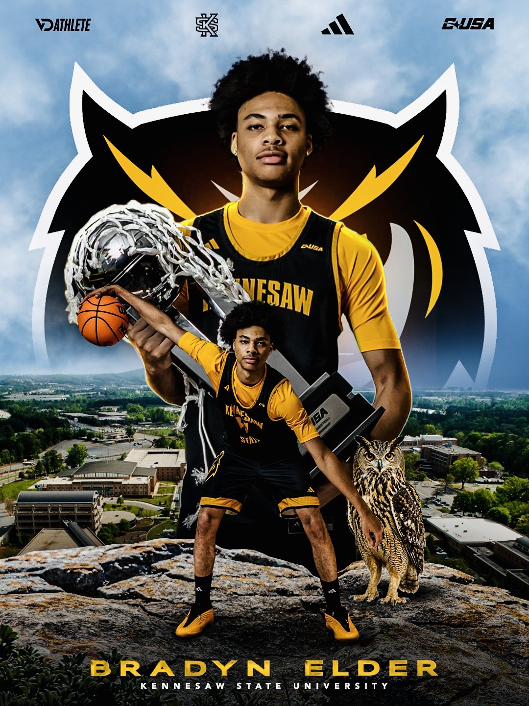 Bradyn Elder — Kennesaw State University athlete creative direction by VD Athlete