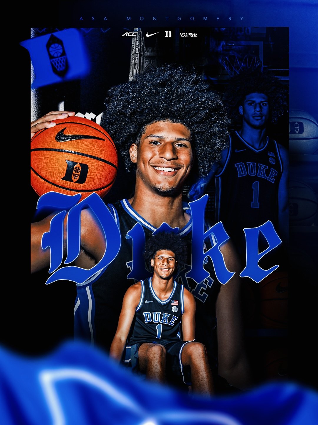 Asa Montgomery — Duke University athlete creative direction by VD Athlete