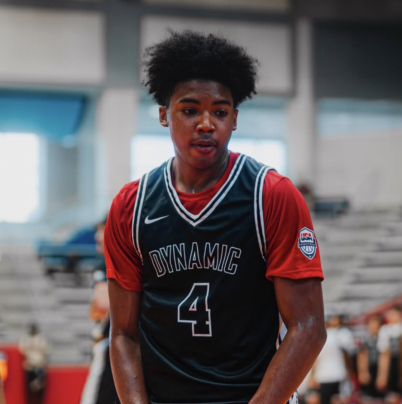 Blaze Johnson of Dynamic Prep and the Atlanta Celtics during basketball competition. The nationally ranked Class of 2028 point guard has earned 18 Division I scholarship offers and is one of the country's most highly recruited young prospects.