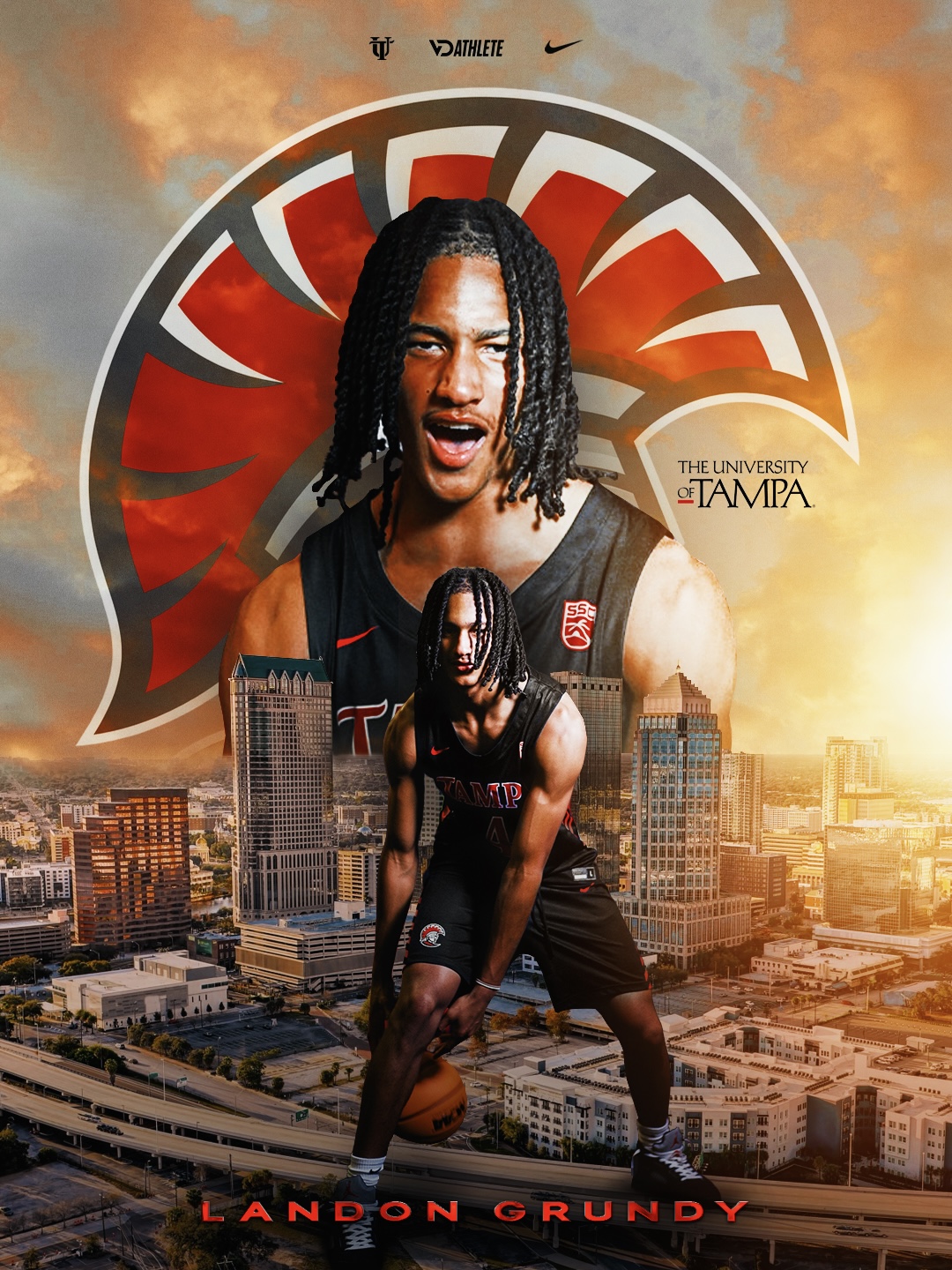 Landon Grundy — University of Tampa athlete creative direction by VD Athlete