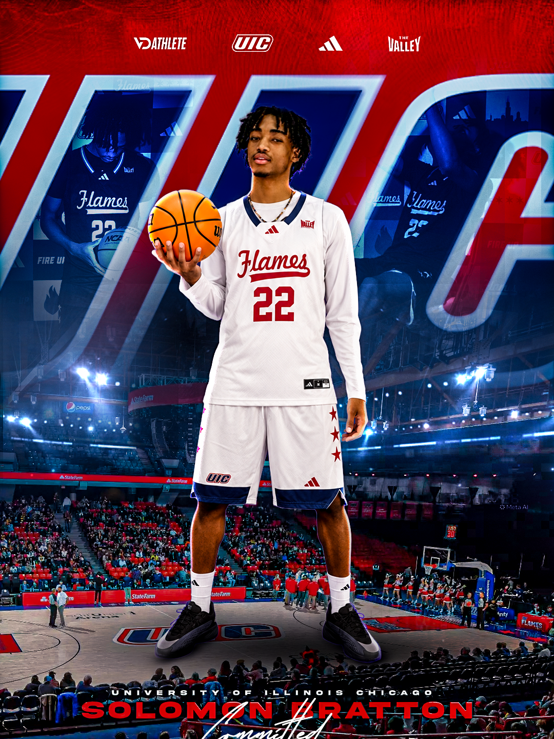Solomon Bratton — University of Illinois Chicago athlete creative direction by VD Athlete